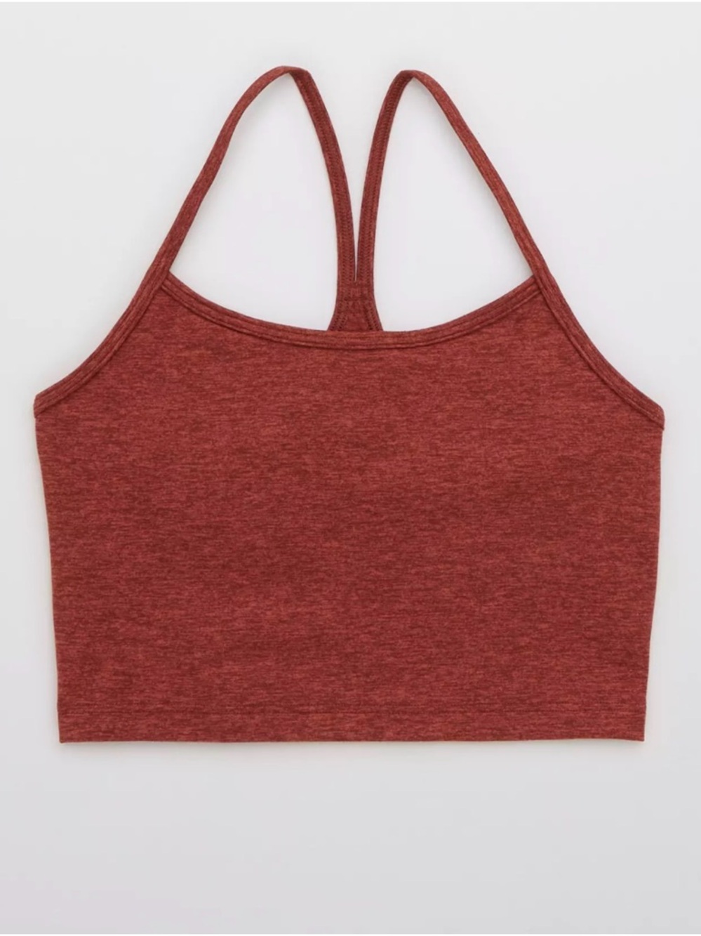 OFFLINE by Aerie the Hugger Longline Racerback Sports Bra Rust Red